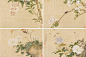 居廉 辛卯（1891年）作 花卉草虫 （四帧） 镜心 设色绢本