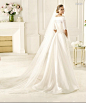 一字领婚纱  弧型一字肩婚纱来自pronovias婚纱品牌2013年最佳款式-丽雅特婚纱专卖店