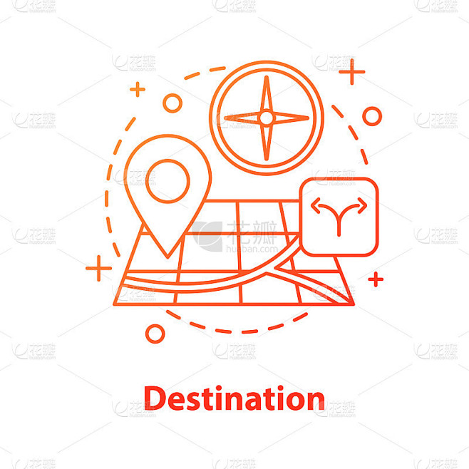 选择旅游目的地图标
