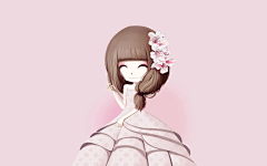 小欲同学采集到花花姑娘插画