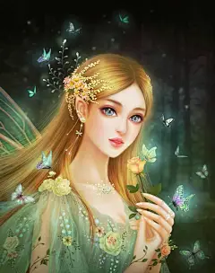 中画网 - 唯美风格作品《画中仙》绘制过程 中国插画网