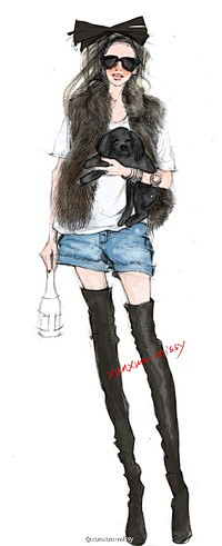 卟咴氡緬の貓貓采集到喵の服装手绘