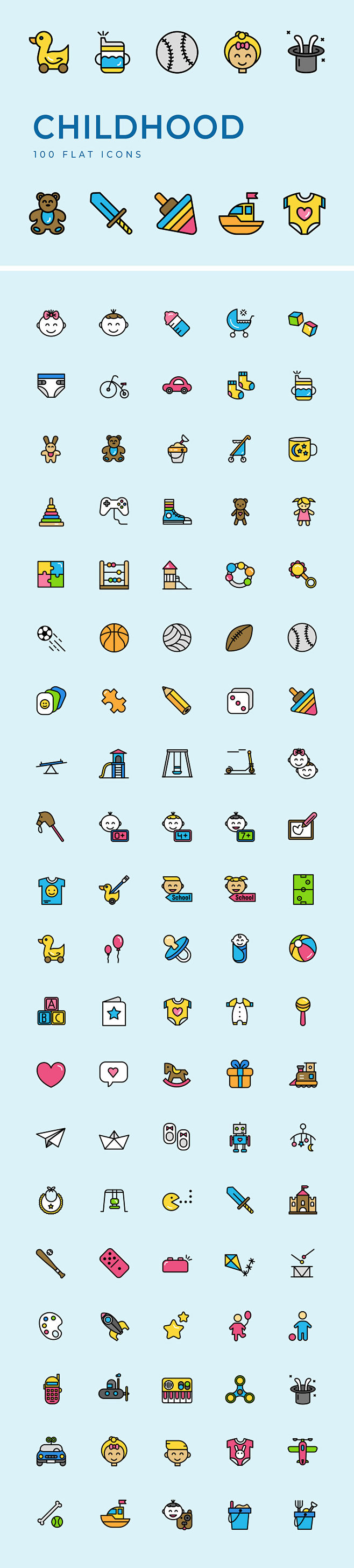 Childhood Flat Icons...