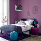蓝色和紫色的室内设计