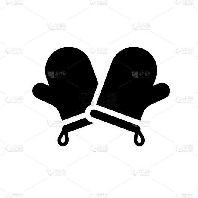厨房连指手套图标。时尚的厨房连指标志概念...