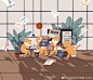【Student Artwork】#平面设计# <br/>TONG W与New Weekly合作，设计的礼品盒“CAT BOX”，太可爱辽~<br/>#马里兰艺术学院# #MICA# ​​​​