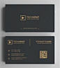 Gold Minimal Business Card