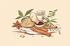 黄芪中草药药材插画