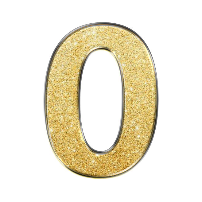 千库网_创意黑金金沙PSD数字0_艺术字编号10392787