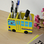 美亿佳 小巴士收纳盒 黄色 SN-110 黄色 收纳箱|玩具盒