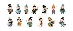 Q版三国人物刘备关羽张飞曹操卡通人高清模板免费下载-趣麦麦图