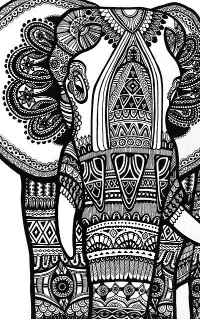 Elephant Art Print -...