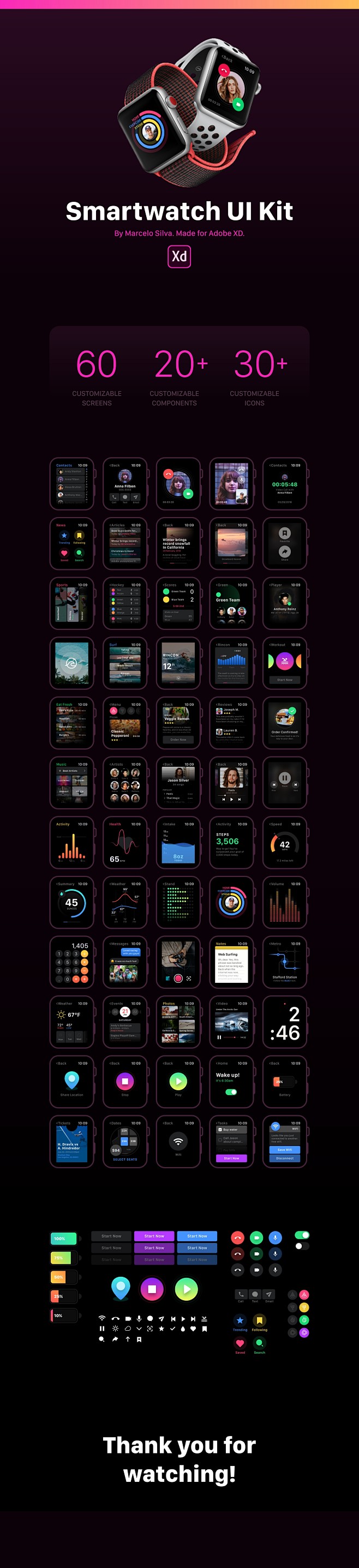@模库 Adobe XD Smartwa...