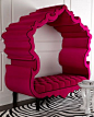 Horchow Thebes Bench by Haute House, Hot Pink