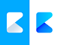 Our Company Logo brand letter company kika k blue logo