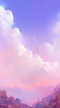 粉紫色 梦幻 天空