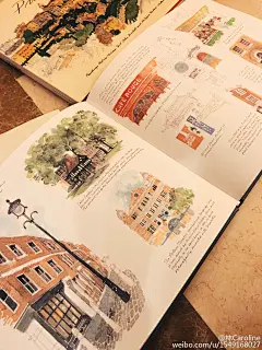 《 London Sketchbook 》伦敦老建筑场景，《Paris Sketchbook》巴黎古建筑场景街道，《Provence Sketchbook 》普罗旺斯老建筑场景水彩速写。