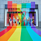 TOPSHOP, Ocford Street, London, UK, "We find happiness in Rainbows", creative by Blacks Visual, pinned by Ton van der Veer