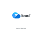 Lead Logo UX UI线索展开指南针方向管理客户云箭头设计CRM品牌标志线索