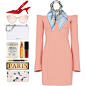 A fashion look from April 2017 featuring pink dress, handbags totes and blue scarves. Browse and shop related looks.