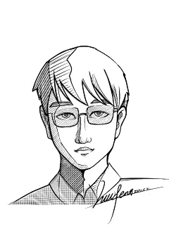 人物插画手绘卡通 漫画风格 自画像 原创