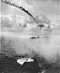 Japanese plane shot down during the battle of Saipan 1944