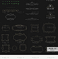 欧式高端奢侈品线稿花纹图形LOGO标志标签装饰Ai+PSD元素 H549-淘宝网