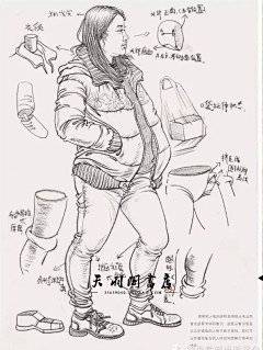 蓝银耳采集到速写