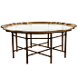 Baker Faux Bamboo and Brass Coffee Table