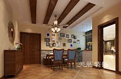 财信圣堤亚纳三室两厅美式乡村样板间装修