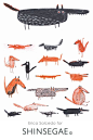 Animals and tipography for Shinsegae kids floor on Behance