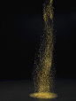 黑色背景,落下,无人,摄影,粉末_gic10343311_Gold dust falling_创意图片_Getty Images China