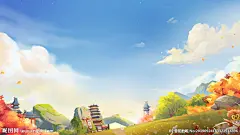 卡通插画古建筑手绘背景图片下载,卡通 插画 古建筑 手绘 背景,卡通插画古建筑手绘背景设计素材,昵图网：图片共享和图片交易中心