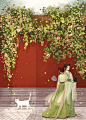 当户种蔷薇，枝叶太葳蕤。 ..._山岚大大__插画师作品_涂鸦王国gracg.com