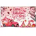 Probsin Valentines Day Flag 3x5 Ft Valentine's Banner Pink Hearts Love Truck Gnomes Balloons Party Supplies Valentine Poster Wall Decor for Outdoor Indoor Anniversary Wedding Garden