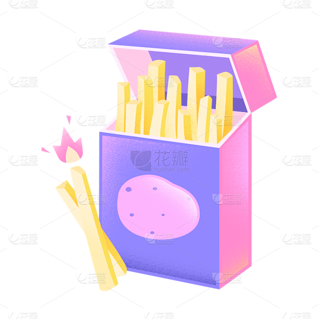 手绘-非常规日常元素贴纸-烟