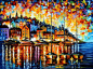 彩虹时刻——美国画家 Leonid afremov 作品欣赏集  （十六）