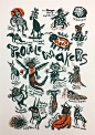 Troublemakers : Two-color silkscreen poster, size 15"x22", edition of 20.