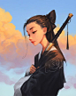 角色插画/欧美风 /欧美插画加拿大插画师 Sam Yang 女孩插画
花瓣关注原画人，推荐更多精选素材，绘画更有灵感