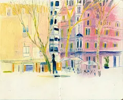 插画师Pau Gasol Valls的一组手绘插画，温暖舒适的配色，手绘的质感和纹理非常细腻，每一幅画都被画面的色彩所吸引，给人一种温暖且美好的感觉。#画里的故事# #插画# ​​​​