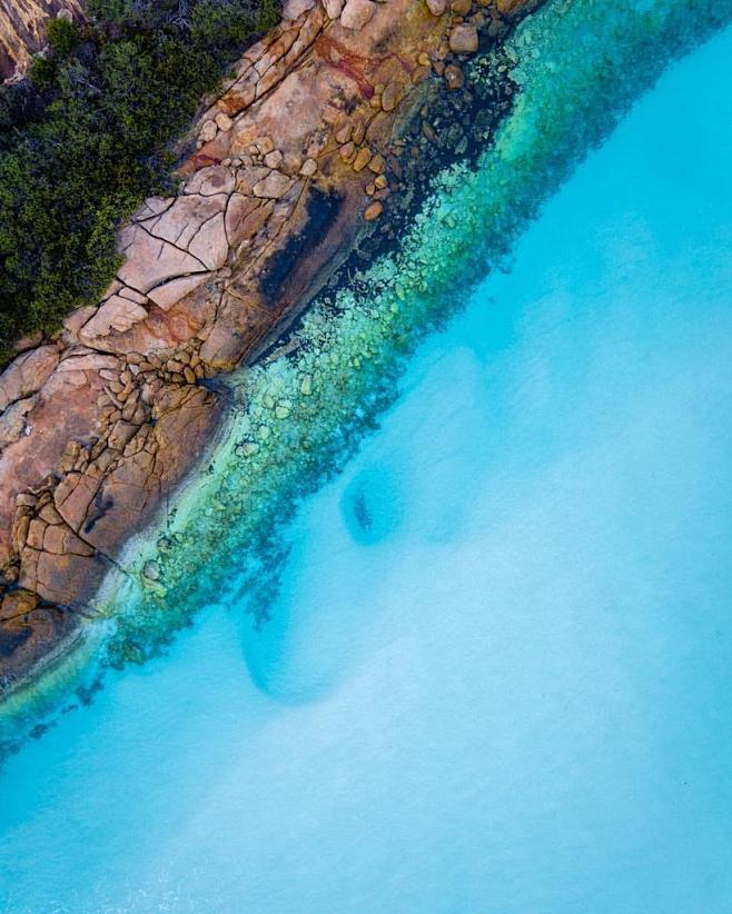 水墨画般的美景 上帝视角的西澳大利亚海滨