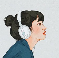 韩国插画师시현笔下的女生头像  ​​​​