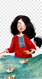 许愿女孩卡通手绘PNG图片 来自PNG搜索网 pngss.com 免费免扣png素材下载！
