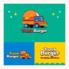 卡通手绘冰淇淋美食餐车汽车快递货物运输卡车插画海报ai设计素材-淘宝网