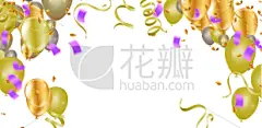 新的,幸福,黄色,黄金,五彩纸屑,气球,壁纸,背景,周年纪念
