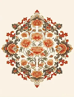 中国传统纹样：莲花纹
莲花纹最早可追溯到西周时期，出现在青铜器上，如陕西凤翔出土的虎簋，顶部手握部位呈立体八瓣莲花形状。

东汉末年佛教传入中国，魏晋南北朝时佛教盛行，莲花纹与佛教教义契合，成为佛教艺术主要装饰题材，大量出现在石刻、陶瓷、铜镜及石窟彩绘中。