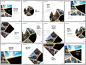 Brochure layout of square format covers design tem