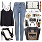 A fashion look from March 2014 featuring H&M tops, Topshop jeans and Jimmy Choo pumps. Browse and shop related looks.