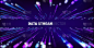 Data stream tunnel abstract vector background. Dat