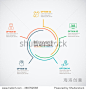 Thin line flat circle for infographic. Template for cycle diagram, graph, presentation and round chart. Business concept with 5 options, parts, steps or processes. Data visualization.